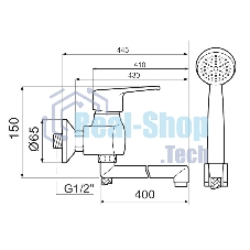 SL50-006E-1 Смеситель для ванны, ø40