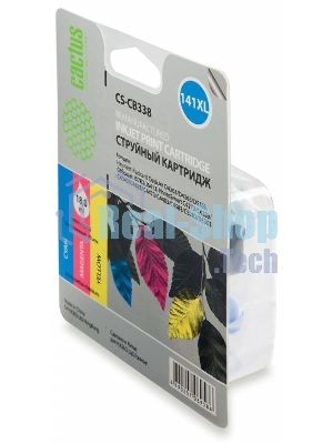Картридж струйный Cactus CS-CB338 №141XL трехцветный (18 мл.) для HP DJ D4263/D4363/D5360/DJ J5783/J6413/PS C4273/C4283/C4343/C4383/C4473/C4483/C4583/C5283/D5363