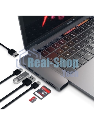 Док-станция Satechi ST-CMBPM, USB Type-C, HDMI/Thunderbolt 3/USB Type-C/SD/microSD/USB 3.0, USB