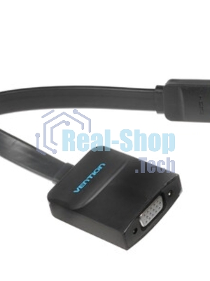 Мультимедиа конвертер Vention HDMI > VGA + аудио, гибкий, плоский
