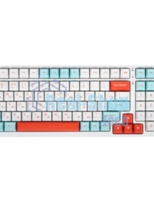 Клавиатура проводная A4Tech Fstyler FS300 (FS300 PANDA SNOWBOARDING), USB, белый/синий