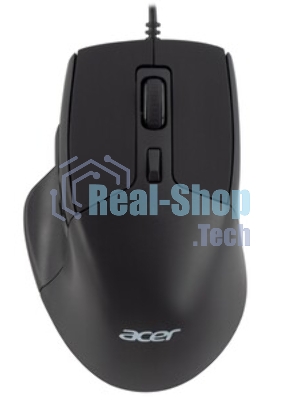 Мышь проводная Acer OMW130 черный, 3600 dpi, USB, кнопки - 6