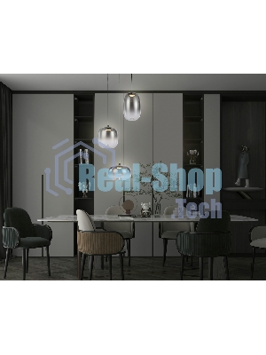 Подвесной светодиодный светильник Ambrella light LH11099/3 BK/SM черный/дымчатый 12W 3000K D350*1505