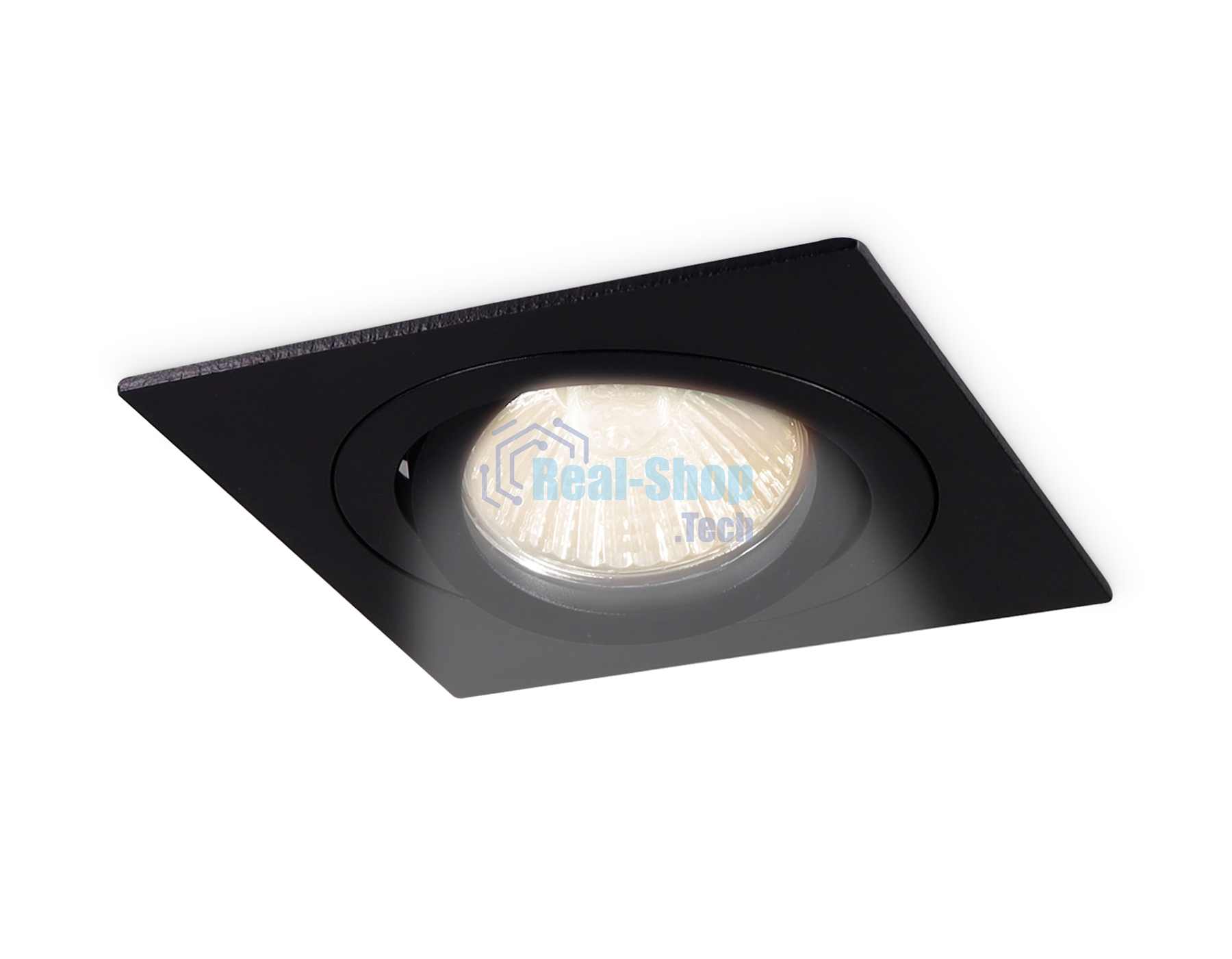 Встраиваемый поворотный точечный светильник Ambrella light TN102622 BK черный GU5.3 92*92*28