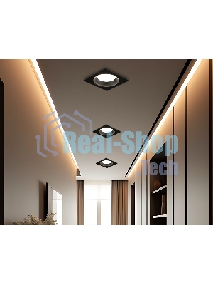 Светильник Ambrella light TN52339 SBK черный песок GX53 max 12W 115*115*25