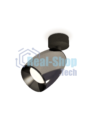 Комплект поворотного светильника Ambrella light XM1123001 DCH/SBK/PBK черный хром/черный песок/черный полированный MR16 GU5.3 (A2210, C1123, N7031)