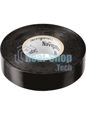 Изолента ПВХ Navigator 15 мм (рул.20м) черный NIT-B15-20/BL