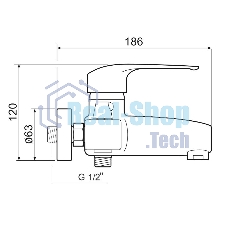SL50-009E Смеситель для ванны, ø40