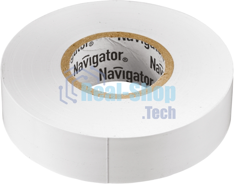 Изолента ПВХ Navigator 15 мм (рул.20м) бел. NIT-B15-20/WH