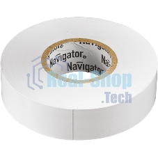 Изолента ПВХ Navigator 15 мм (рул.20м) бел. NIT-B15-20/WH