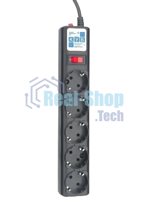 Сетевой фильтр PowerCube, PC 3м, 5р, черный граф. 10А, UPS(C14), SPG5-B3