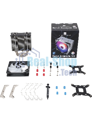Кулер для процессора Thermalright Burst Assasin 120 ARGb (4-pin PWM, 154мм, Ni/CU, 6x6мм, ARGb, 1x120мм, 66.17CFM, 25.6dBA, 1550RPM, S: 1700, 1200, 115X, AM5, AM4)