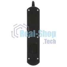 Удлинитель PC 1,5 м, 4 р, без выкл., 16А черный PC-2B-1,5M