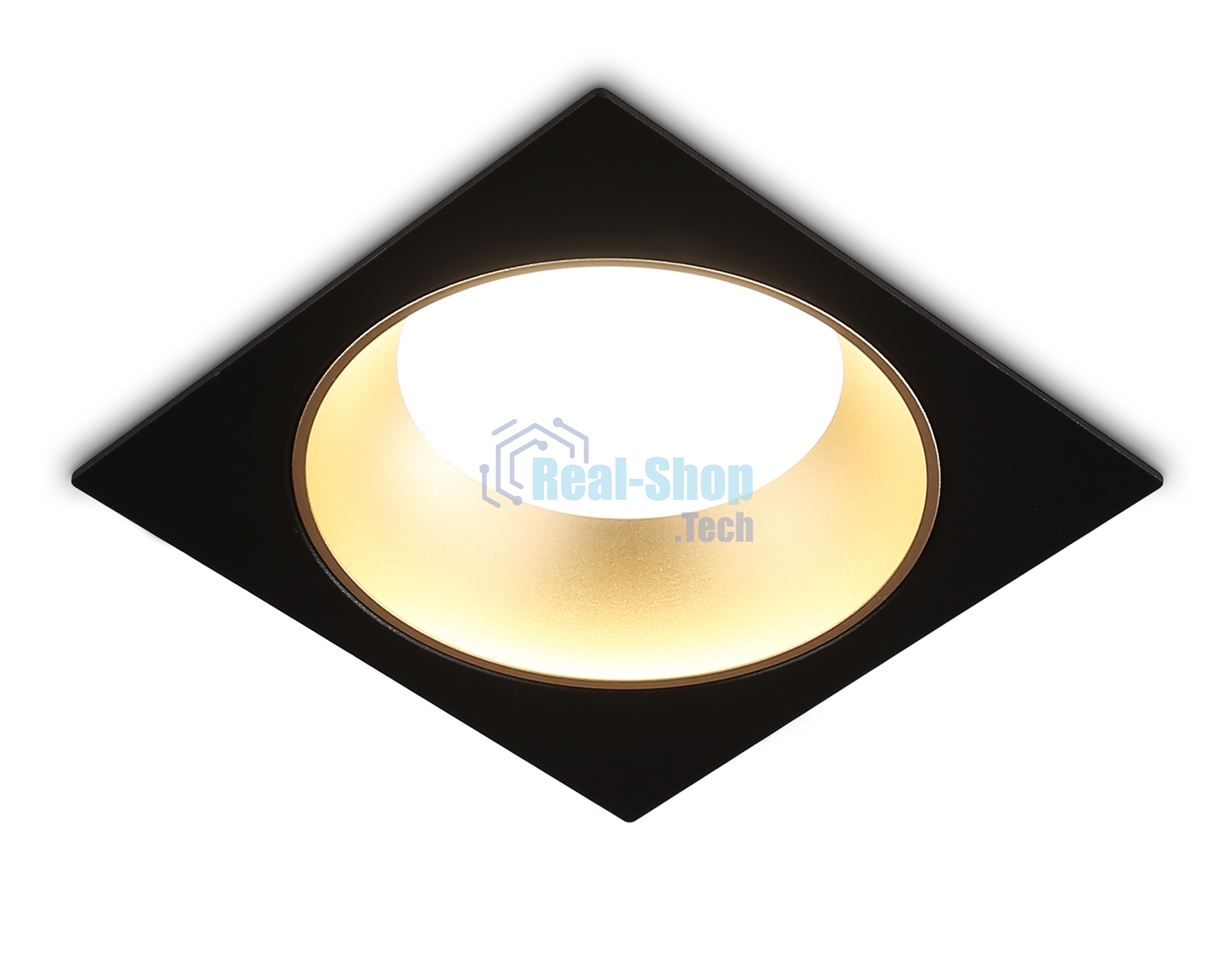 Светильник Ambrella light TN52340 SBK/SGD черный песок/золото песок GX53 max 12W 115*115*25