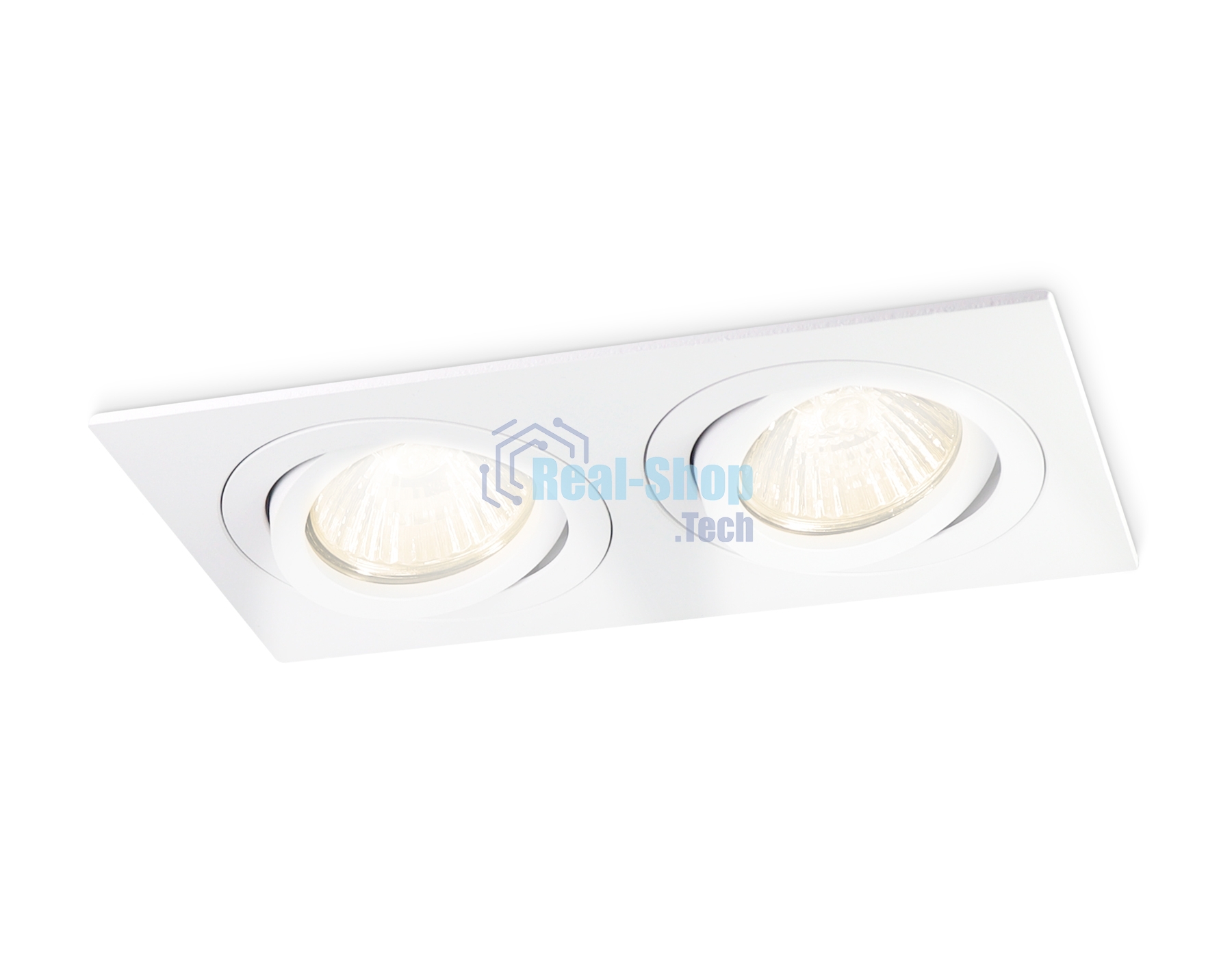 Встраиваемый поворотный точечный светильник Ambrella light TN102626/2 WH белый GU5.3 175*95*28