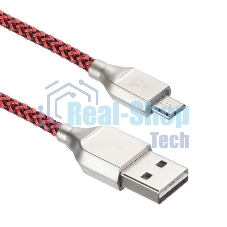 Кабель USB ACD-Titan MicroUSB - USB-A Нейлон, 1м, красно-черный