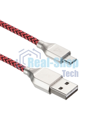 Кабель USB ACD-Titan MicroUSB - USB-A Нейлон, 1м, красно-черный