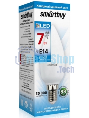 Лампа светодиодная Smartbuy 7W/6000/E14 (SBL-C37-07-60K-E14)