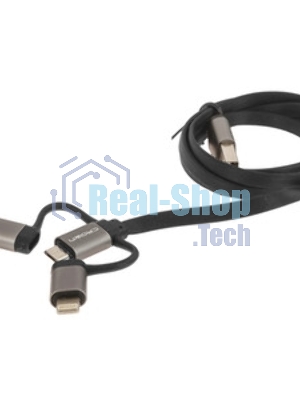 Кабель Crown USB - Lightning CMCU-012L черный