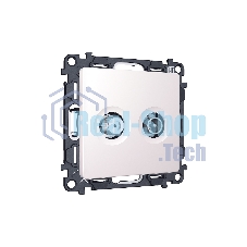 Комплект механизма розетки TV оконечной + SAT 5-862MHz 3.5dB/950-2150MHz 3.5dB ALFA Жемчуг QUANT (AP2133, VM217) MA213310