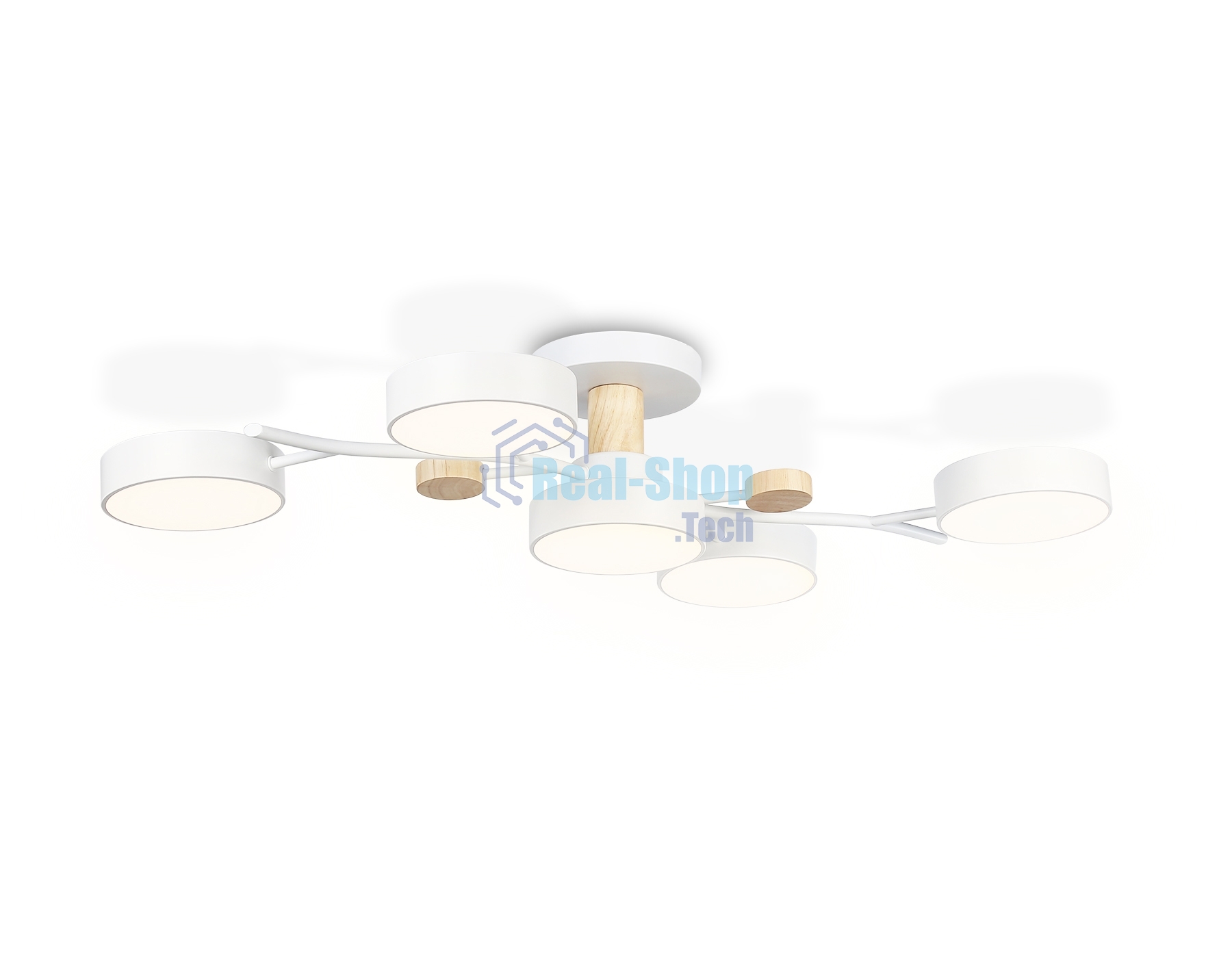Светильник Ambrella light FL4834/5 WH белый 3000K-6400K 70W 830*400*160 (ПДУ ИК)