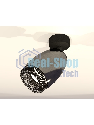 Комплект поворотного светильника Ambrella light XM1123002 DCH/SBK/BK черный хром/черный песок/тонированный MR16 GU5.3 (A2210, C1123, N7192)