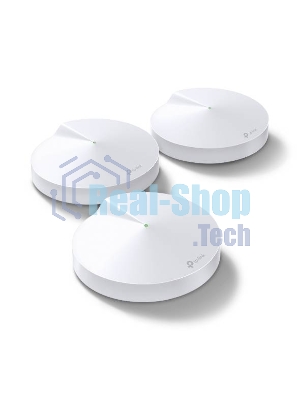 Маршрутизатор TP-Link TP-Link DECO M5(3-PACK) AC1300 Домашняя Wi-Fi система, чипсет Qualcomm, два диапазона (Dual-Band), поддержка стандартов 802.11ac/a/b/g/n, 717 МГц четырехъядерный процессор, Bluetooth 4.2, 2 гигабитных порта Ethernet, 1 порт USB Type-C, 4 встроенные антенны, 256QAM, MU-MIMO, HomeCare
