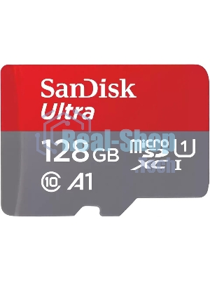 Флеш карта microSD 128Gb SanDisk microSDXC Class 10 Ultra UHS-I A1 140Mb/s