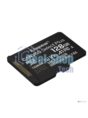 Флеш карта Micro SecureDigital 128Gb Kingston Canvas Select Plus Gen3 150Mb/s A1, без адаптера