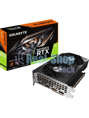 Видеокарта Gigabyte GV-N3060WF2OC-12GD (V2.0) PCIE16 12288Mb 192 GDDR6 1792/15000 HDMIx2 DPx2 HDCP Ret