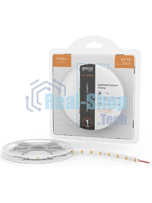 Лента светодиодная Basic Gauss 12V 4,8W/m 312lm/m 3000K IP20 LED 3m 1/100