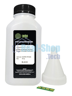 Тонер Cactus CS-RK-CF244A черный флакон 55гр. (в компл.:чип) для принтера HP LJ Pro M15/M28