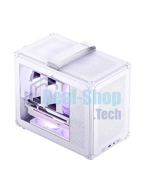 Компьютерный корпус без блока питания JONSBO C6 MAX Handle, Mini-Tower, TG, no fan, 1xUSB-A 3.0 + 1xUSB-C 3.1, mATX, mITX белый