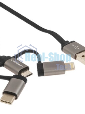 Кабель Crown USB - Lightning CMCU-012L черный