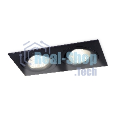 Встраиваемый поворотный точечный светильник Ambrella light TN102627/2 BK черный GU5.3 175*95*28