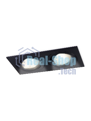 Встраиваемый поворотный точечный светильник Ambrella light TN102627/2 BK черный GU5.3 175*95*28