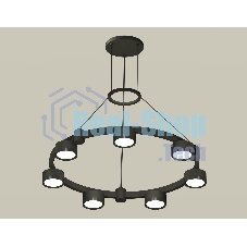 Светильник Ambrella light XR92051500/7 SBK/PBK черный песок/черный полированный GX53 (A9205, C9238, N8113)