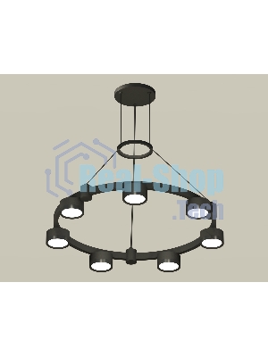 Светильник Ambrella light XR92051500/7 SBK/PBK черный песок/черный полированный GX53 (A9205, C9238, N8113)