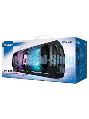 Мобильные колонки Sven PS-670 2.0 черные 2x32.5W Bluetooth