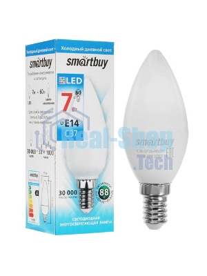 Лампа светодиодная Smartbuy 7W/6000/E14 (SBL-C37-07-60K-E14)