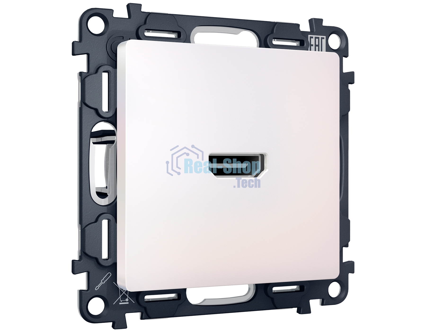 Комплект механизма розетки HDMI 2.0 ALFA Жемчуг 40V/500mA 2.0GHz 5-18Gbit/s QUANT (AP2140, VM222) MA214010
