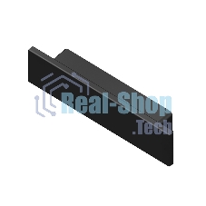Заглушка для профиля GP8451 BK черный 23.8*6