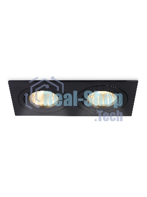 Встраиваемый поворотный точечный светильник Ambrella light TN102627/2 BK черный GU5.3 175*95*28