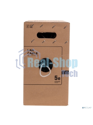 Кабель витая пара Rexant F/UTP, CAT 5e, PVC нг(А)-LS, 4х2х0,52мм, 4PR, 24AWG, INDOOR, SOLID, серый, 305м, РФ