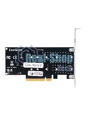 Переходник ExeGate EXE-597E2 (2 x M.2 M key -> PCI-E x8 v3.0, для установки двух SSD M.2 2230/2242/2260/2280/22110 M key NGFF в слот PCI-E, материнская плата должна быть c функции Bifurcation PCI-E)