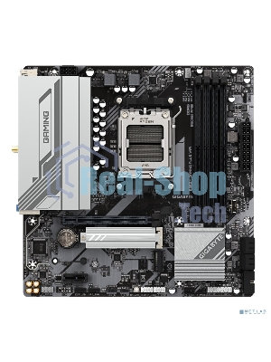 Материнская плата Gigabyte B650M GAMING PLUS WIFI, AM5, AMD B650, 4xDDR5, 4xSATA, 2xM.2, 1xPCIe 4.0 x16, 1xPCIe 3.0 x1, 2xDP, 1xHDMI, 1x2.5Gb LAN, Wi-Fi 6E, Bluetooth 5.3, 1xUSB-C 5Gbps, 5xUSB-A 5Gbps, 6xUSB-A 2.0, 3x3.5 мм, 7.1, mATX