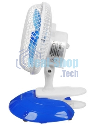 Вентилятор Centek CT-5003 синий/белый, настольный, 20 Вт, 2 скорости, 15 см