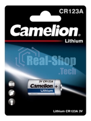 Батарея Camelion CR123A BL-1 (CR123A-BP1, батарейка фото,3В)
