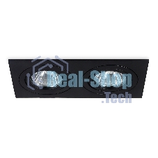 Встраиваемый поворотный точечный светильник Ambrella light TN102627/2 BK черный GU5.3 175*95*28