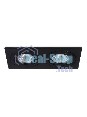 Встраиваемый поворотный точечный светильник Ambrella light TN102627/2 BK черный GU5.3 175*95*28